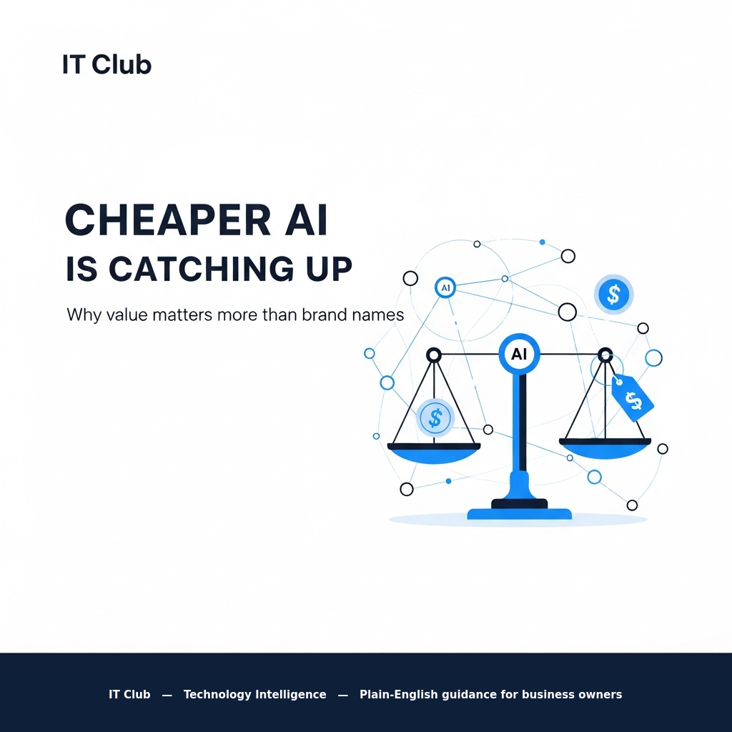 Cheaper AI Is Catching Up – What Business Owners Should Know