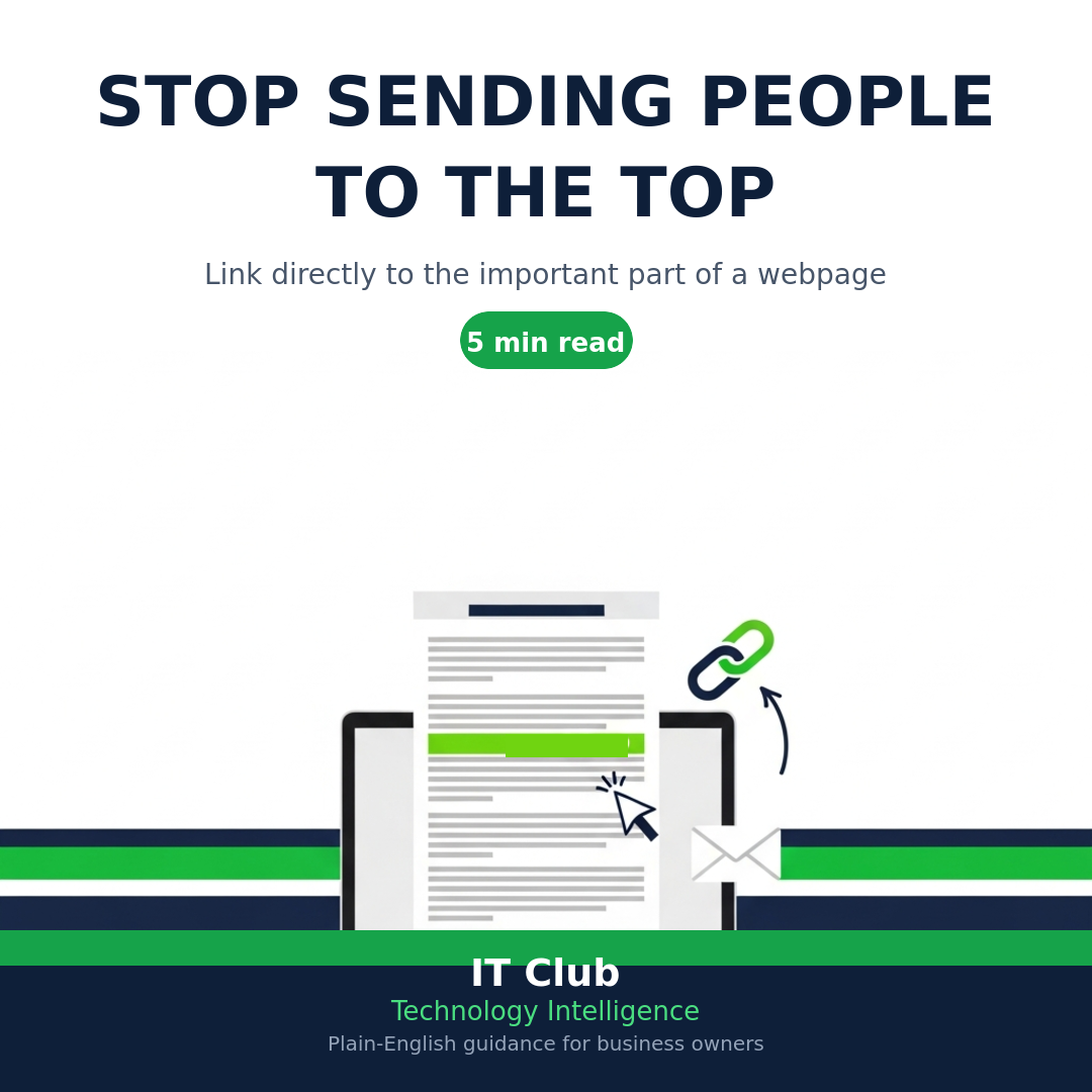 Stop Sending People to the Top of a Long Webpage