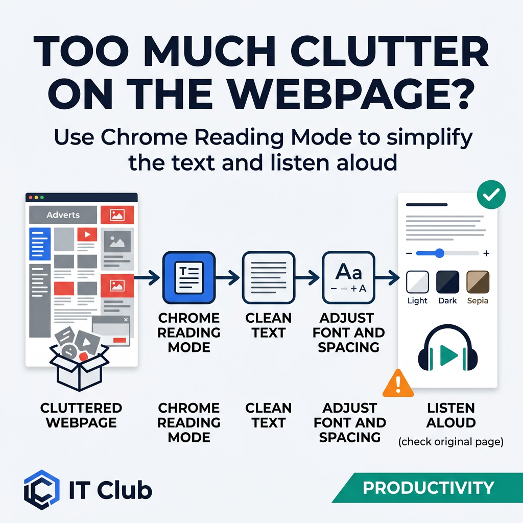 Make Any Long Webpage Easier to Read with Chrome Reading Mode