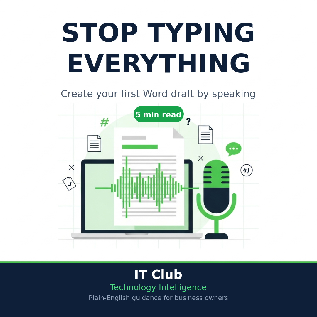 Stop Typing Everything: Use Dictation in Microsoft Word